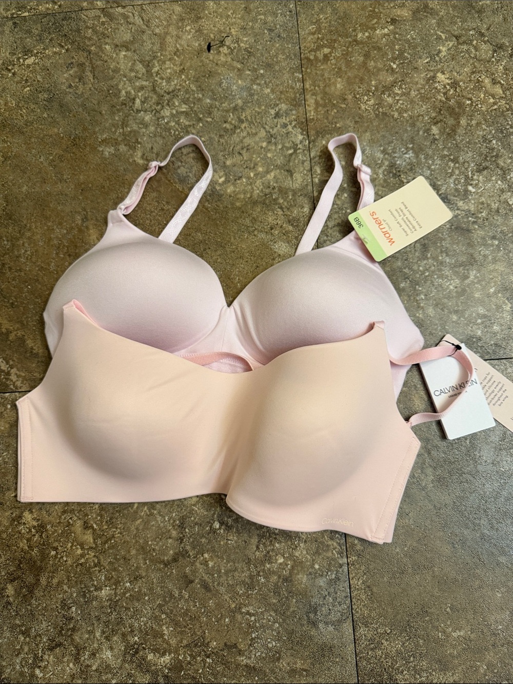 Calvin Klein Pale Pink Seamless T-Shirt Bra Bundle